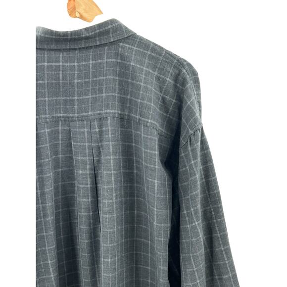Izod Men’s Gray Plaid Button-Down Shirt - 2XL Long Sleeve - Picture 5 of 6